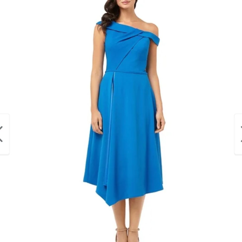 Carmen Marc Valvo Infusion Cocktail Blue Dress. Size 2. Classy Rare